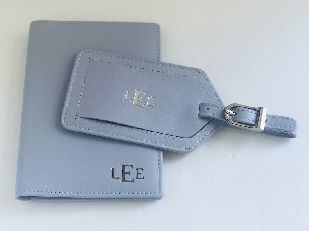 Personalized Monogrammed RFID Leather Passport Wallet, Travel Gift, Leather Luggage Tag,valentine... | Etsy (US)