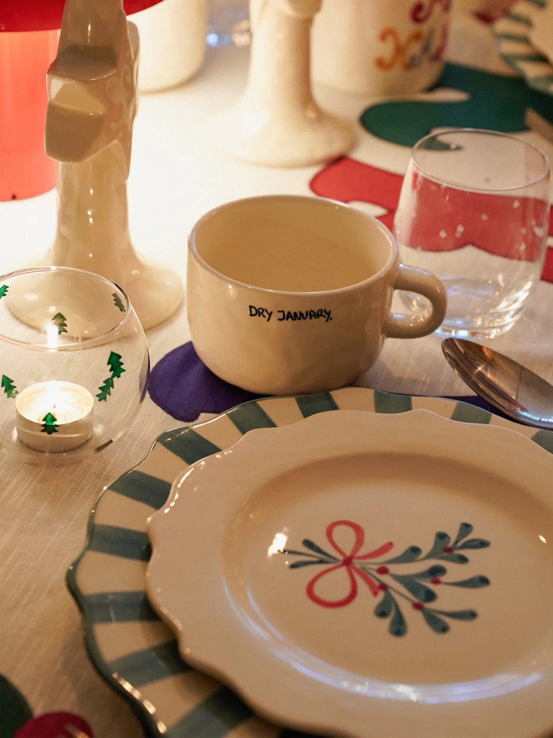 Handbemalter Frühstücksteller Mistletoe | Westwing EU