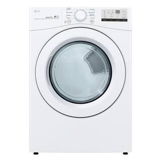 LG Electronics 7.4 cu. ft. Large Capacity Vented Stackable Electric Dryer with Sensor Dry in Whit... | The Home Depot