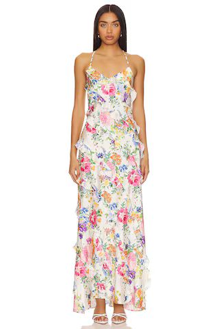 Show Me Your Mumu Romance Ruffle Dress in Ivory Botanical Floral from Revolve.com | Revolve Clothing (Global)