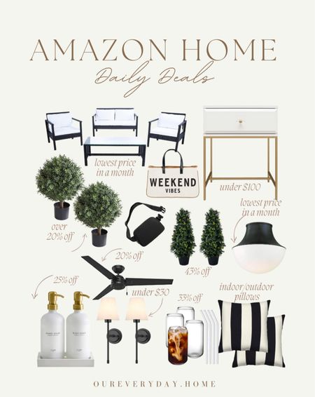Amazon Daily deals 

Outdoor furniture 
Boxwood topiary
Outdoor fan 
Semi flush mount 
Sconces
Nightstands 
Belt bag 
Beach bag 

Amazon home decor, amazon style, amazon deal, amazon find, amazon sale, amazon favorite 

home office
oureveryday.home
tv console table
tv stand
dining table 
sectional sofa
light fixtures
living room decor
dining room
amazon home finds
wall art
Home decor 

#LTKunder50 #LTKsalealert #LTKhome