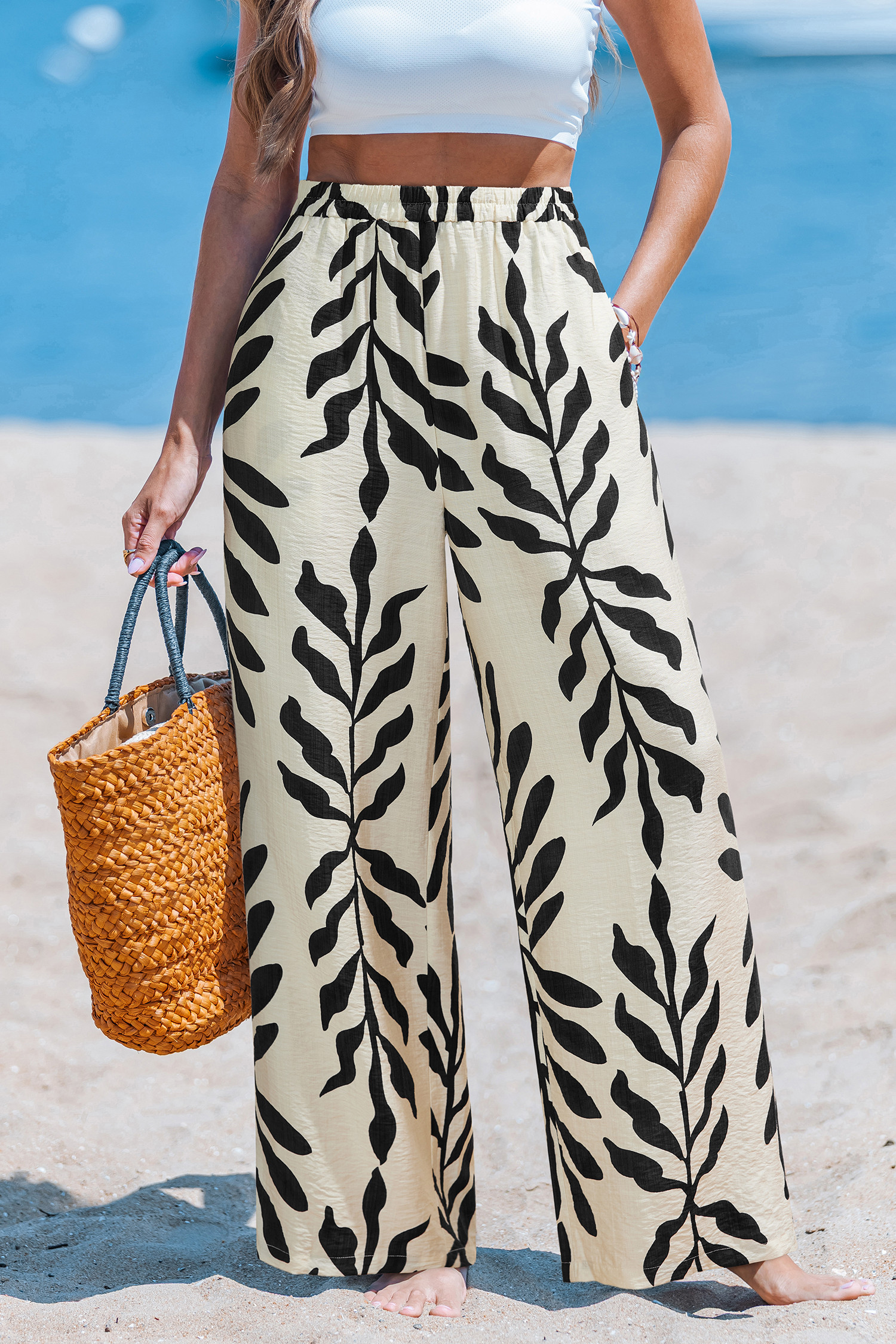 Cosmic Moon Tropical Pants | Cupshe US