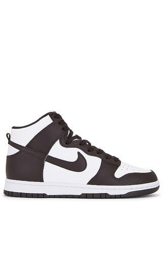 Dunk High Retro Sneaker in White, Velvet Brown, & White | Revolve Clothing (Global)