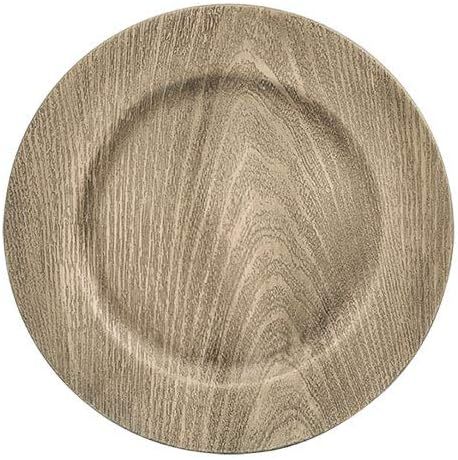 Faux Wood Charger Plates in Grey or Gold set of 4 | Amazon (US)