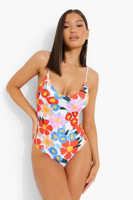 Floral Print Swimsuit | Boohoo.com (US & CA)