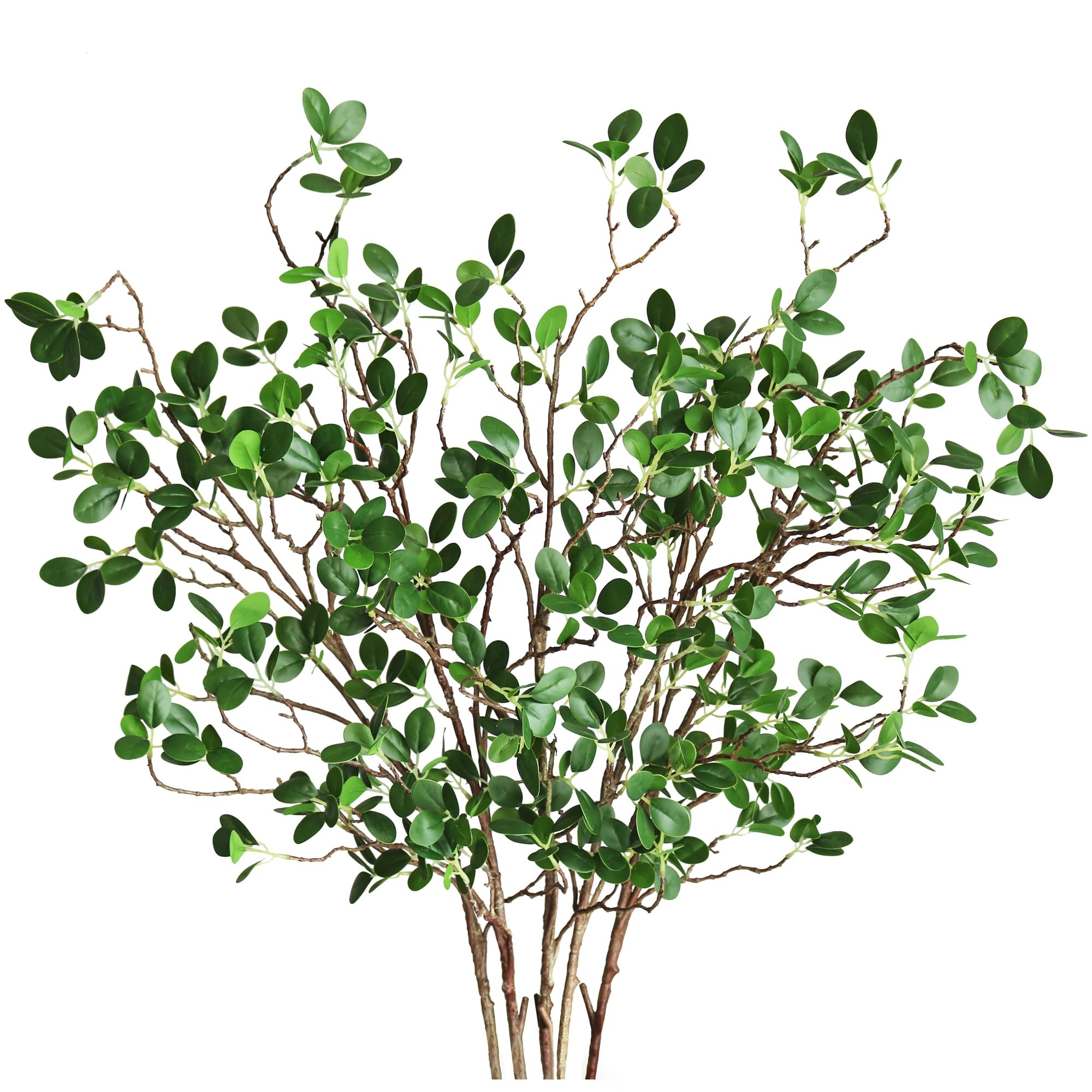 Htmeing Artificial Eucalyptus Green Branches Faux Ficus Twig Home Office Shop Decoration 110cm/43... | Amazon (US)