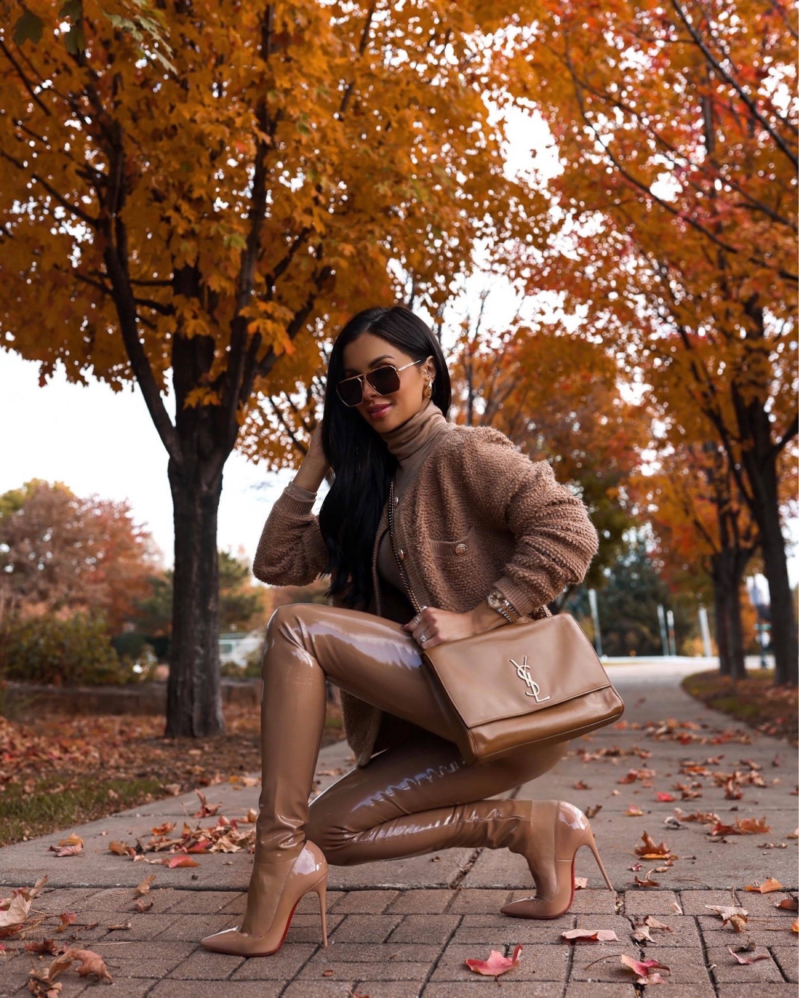 Fall date night outfit ideas
Commando patent leather leggings in cocoa wearing an XS
Line & Dot camel cardigan wearing an XS
Wolford bodysuit wearing an XS
Saint Laurent reversible bag




#LTKSeasonal #LTKitbag #LTKstyletip