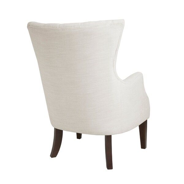 Madison Park Isa Button Tufted Wing Back Chair - Ivory | Bed Bath & Beyond