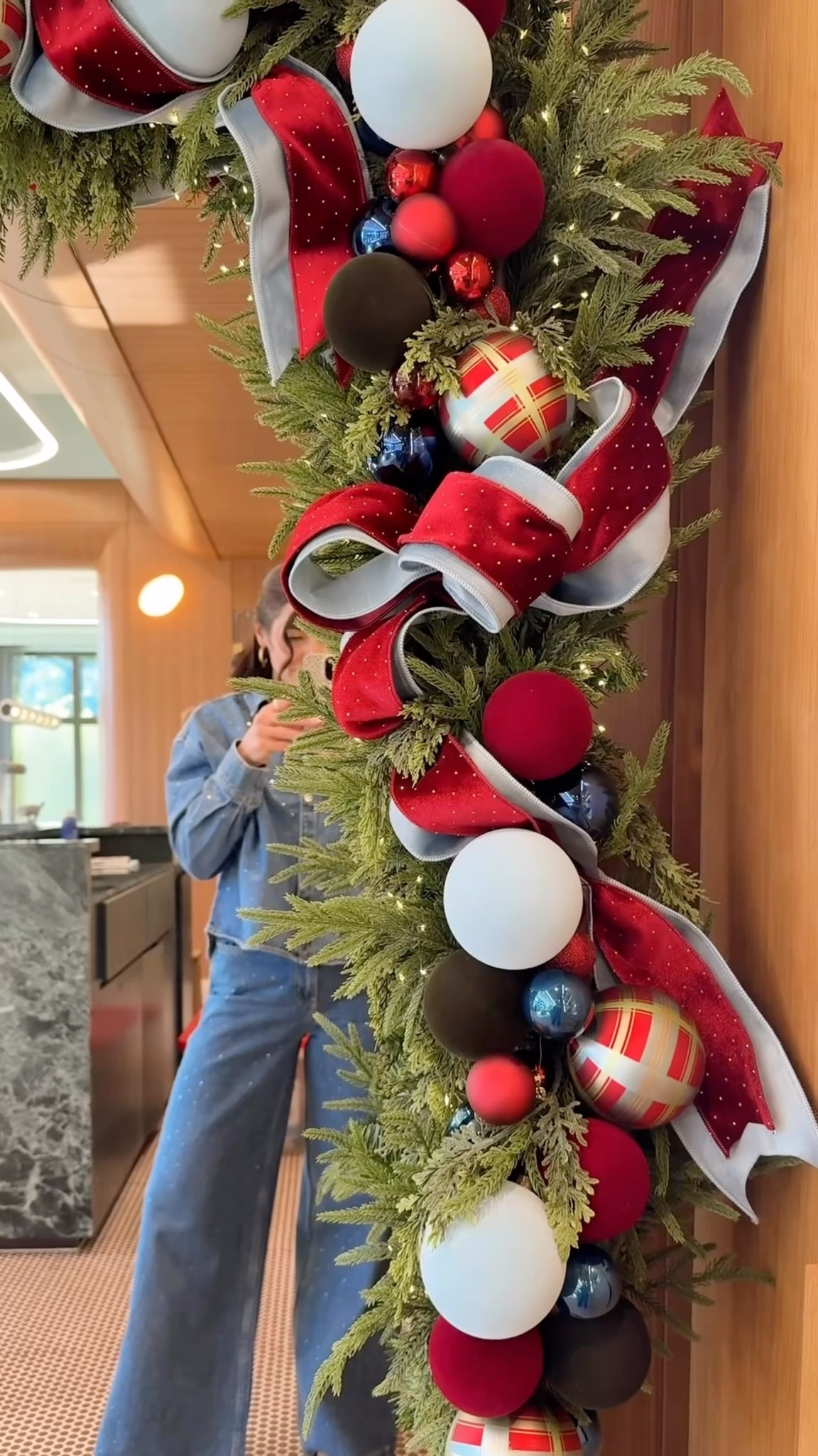 Last minute Christmas decor and a cute casual Christmas outfit. Jeans and top fit tts. #meandmrjones 

#LTKdayinmylife #LTKootd #LTKHoliday