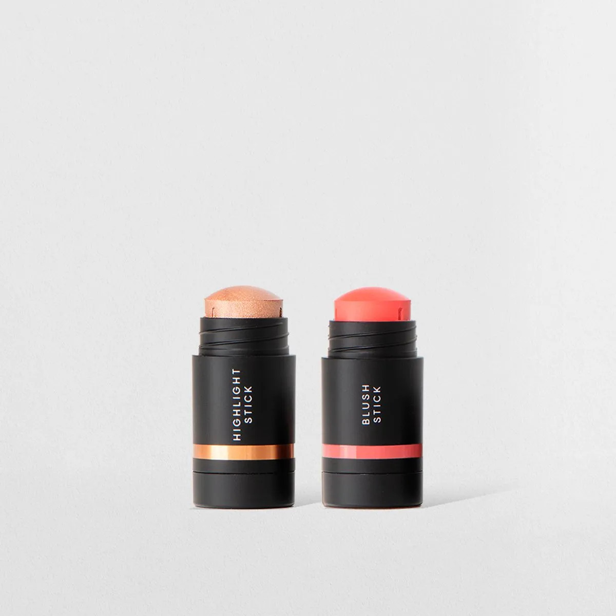 Kit Mini Iluminador em Batão + Mini Blush em Bastão Coral (2 Produtos) | Oceane (BR)