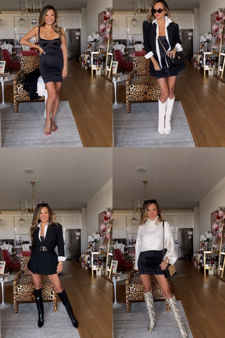 1 dress, 3 ways, fall outfits. Fall style, blazer outfit, knee high boots, neutral looks, white button down 

#LTKSeasonal #LTKstyletip #LTKHoliday