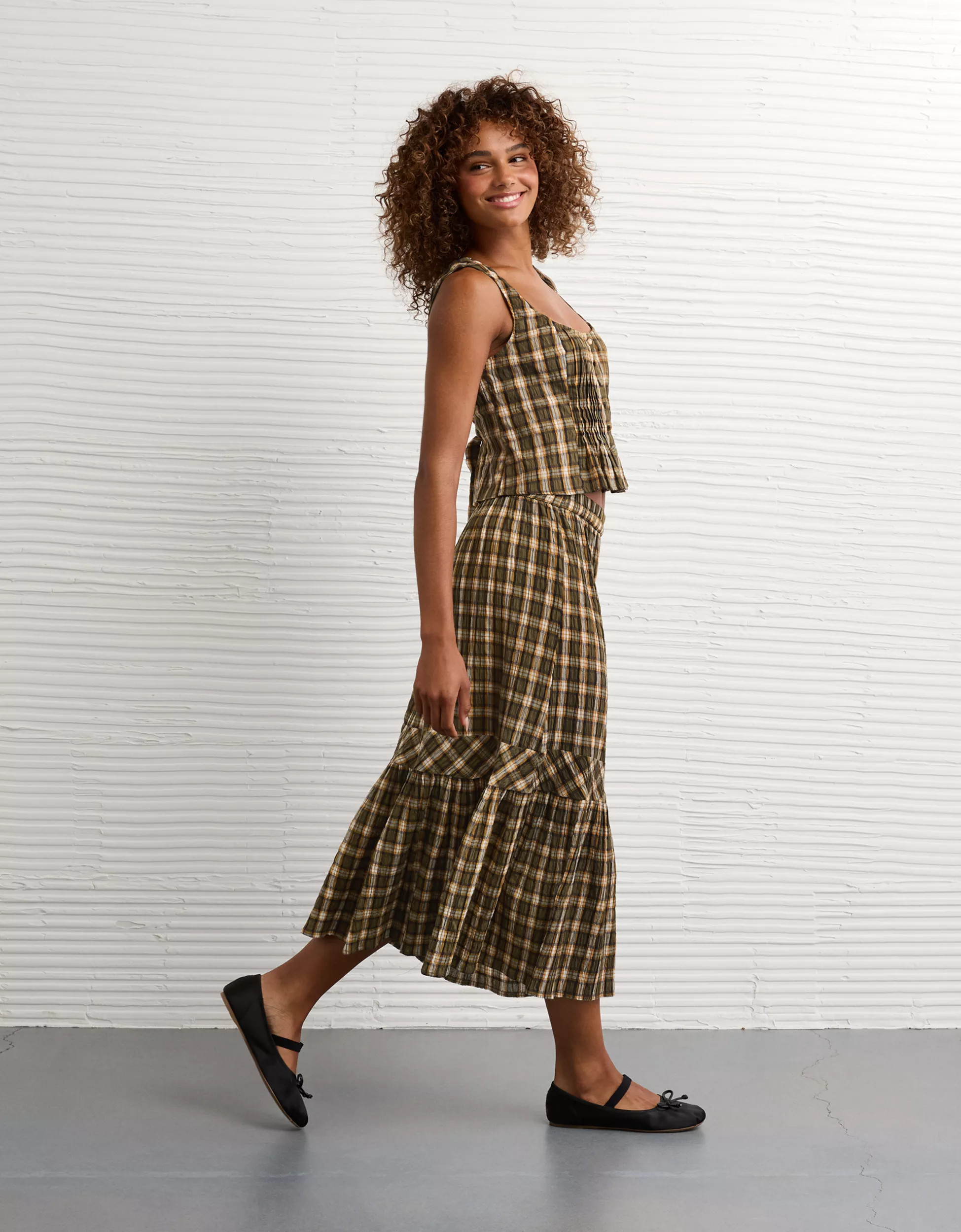 AE Plaid Maxi Skirt | American Eagle Outfitters (US & CA)