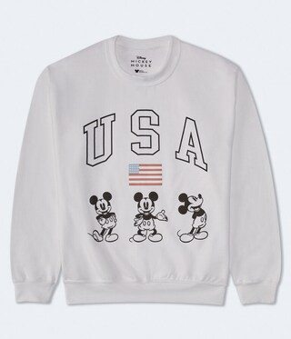 Mickey Mouse USA Crew Sweatshirt | Aeropostale