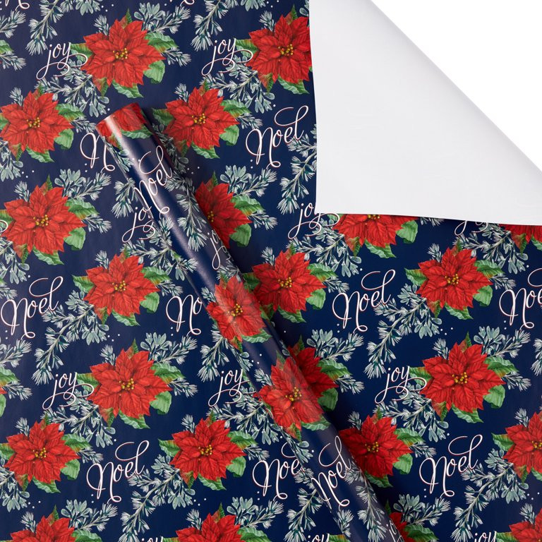 Floral Christmas Gift Wrap, Multi-Color, FSC Paper, 30 in Wide, 30 sq ft, by Holiday Time | Walmart (US)