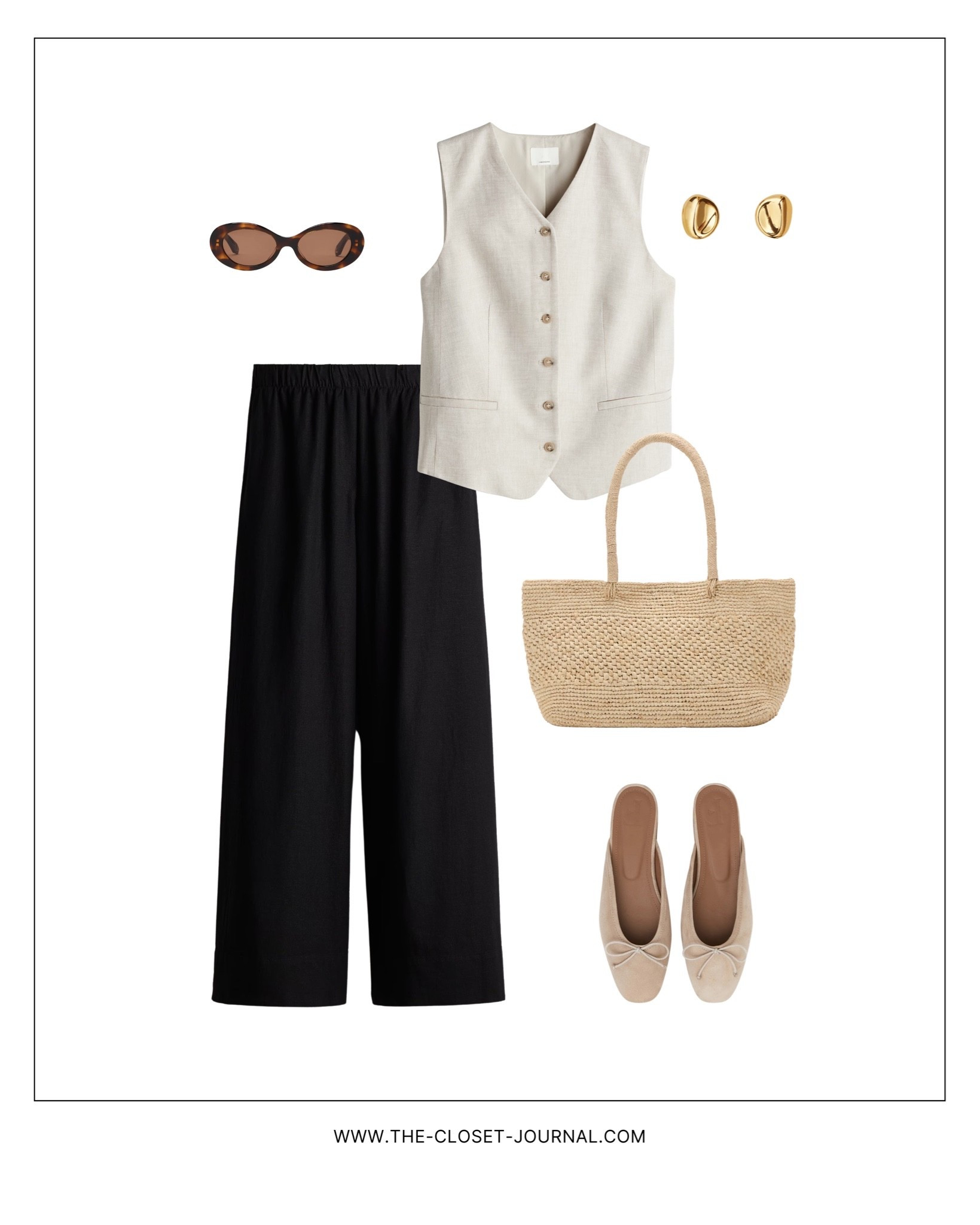 Simple linen summer look #workwear