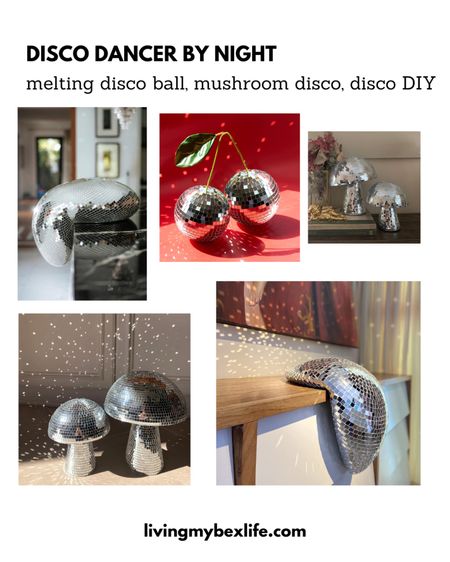 Add some sparkle to your every day with these modern disco classics: melting disco ball, disco cherries, disco mushrooms, DIY disco DIY 

living room, home decor, post modern, trendy home 

#competition

#LTKhome #LTKstyletip #LTKFind