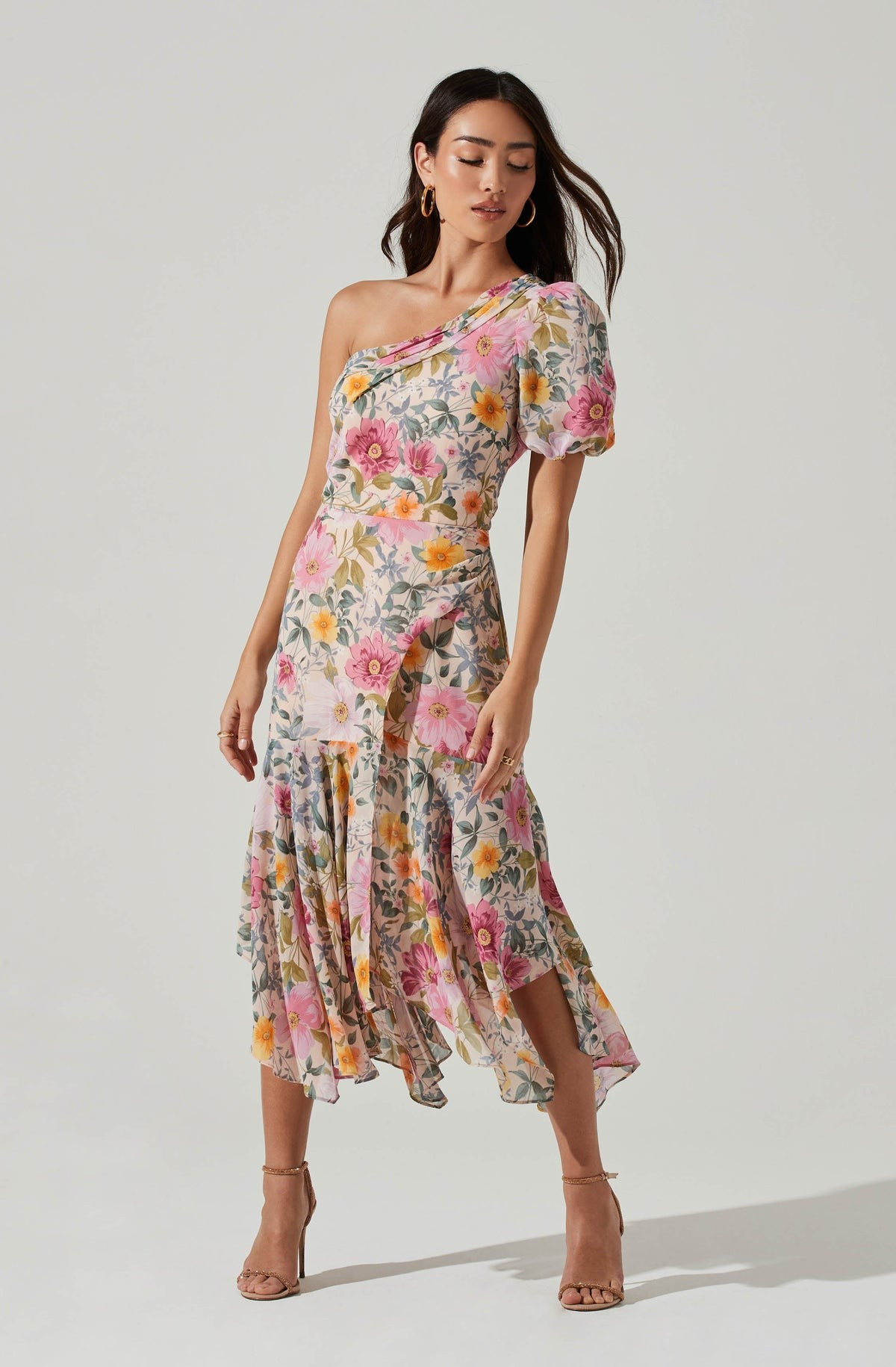 Santorini One Shoulder Midi Dress | ASTR The Label (US)