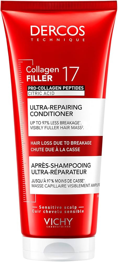 Dercos Collagen Peptide 17 Ultra-Repairing Conditioner, 200ml, Anti Hair Fall & Bond Repair for D... | Amazon (US)