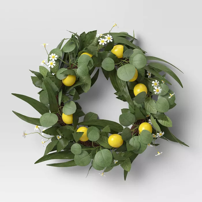 24" Artificial Lemon Wreath - Threshold™ | Target