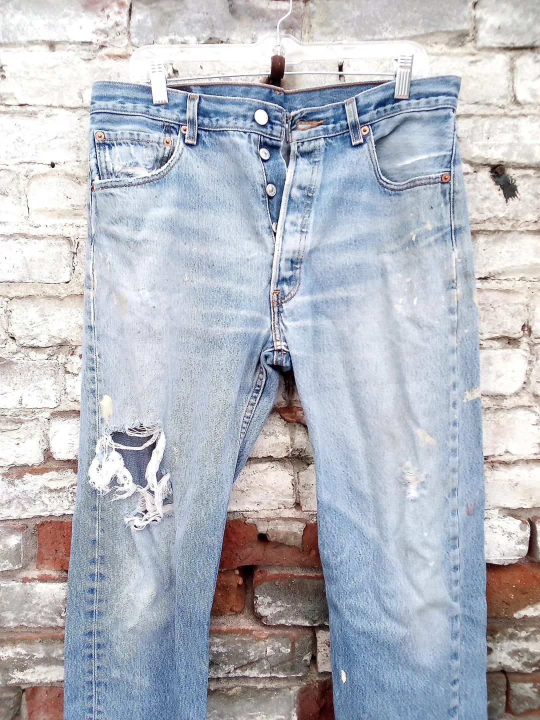 Distressed 80s Levi's 501 Jeans Splatter Painted Men's Waist Size 33 | Etsy (US)