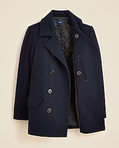 Dock peacoat in wool blend with PrimaLoft® | J. Crew US