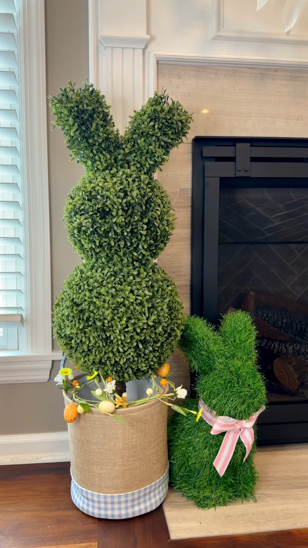 Indoor Easter decor refresh ✨🐰

I brought the bunny topiary inside this year and styled it by my fireplace with the cutest little Easter basket for an easy spring update. It’s such a simple way to make your home feel festive without overdecorating.

Linking this bunny topiary, the Easter basket, and more Spring Easter decor 

#LTKHome #LTKspring #LTKSpringSale