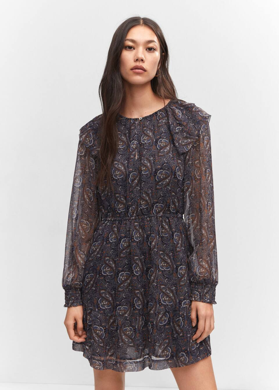 Robe gaze imprimée -  Femme | Mango France | MANGO (FR)