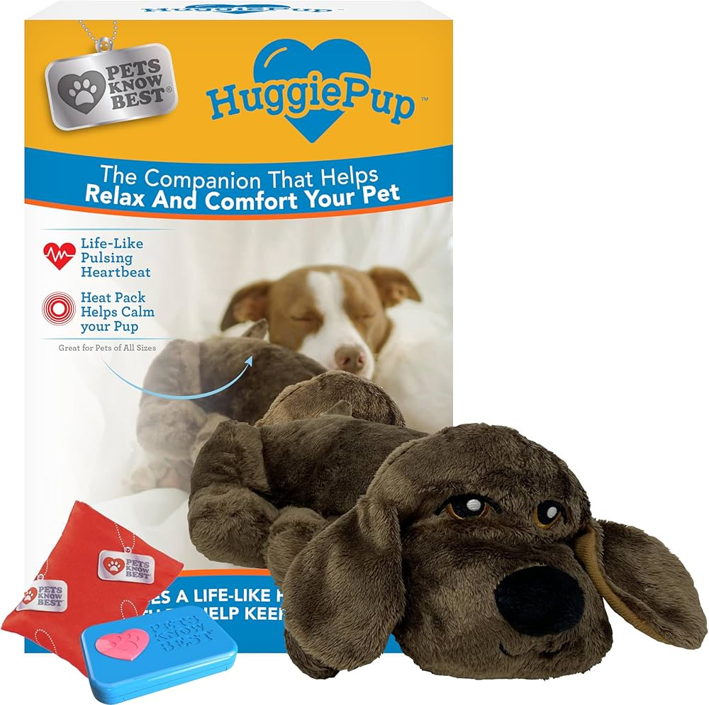 Pets Know Best presents HuggiePup - Cuddly Puppy Behavioral Aid Toy, Great for Crate Training- Pu... | Amazon (US)