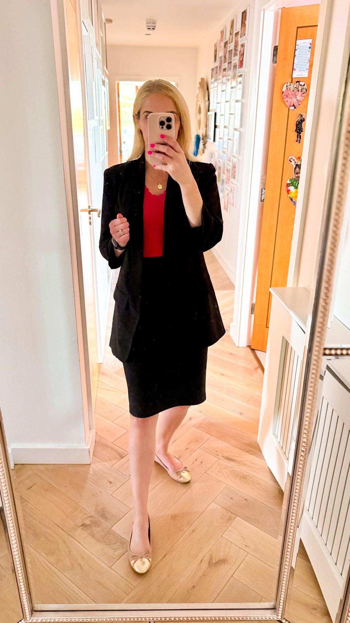 Basic jersey work pencil skirt just €27 at Marks & Spencer. Comes in navy also. True to size.