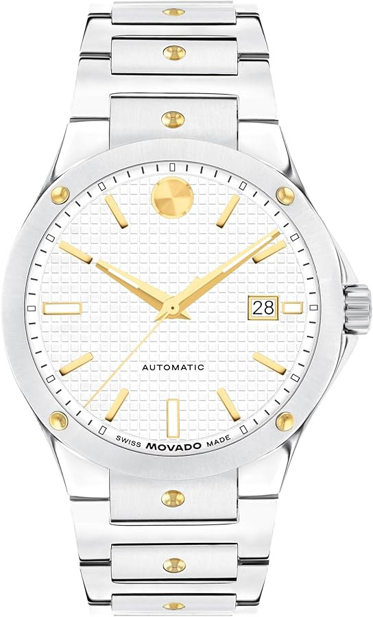 Movado S.E. Men's Automatic Watch, Swiss Self-Winding Movement, Stainless Steel Bracelet, Water-R... | Amazon (US)