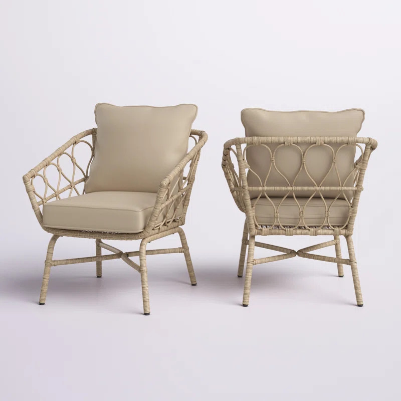 Fernald Wicker Outdoor Lounge Chair (Set of 2) | Wayfair North America