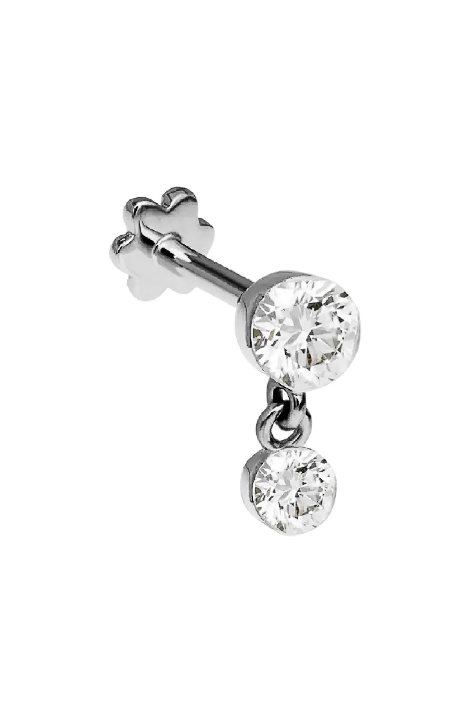 Invisible Set Diamond Dangle Stud Earring | Nordstrom
