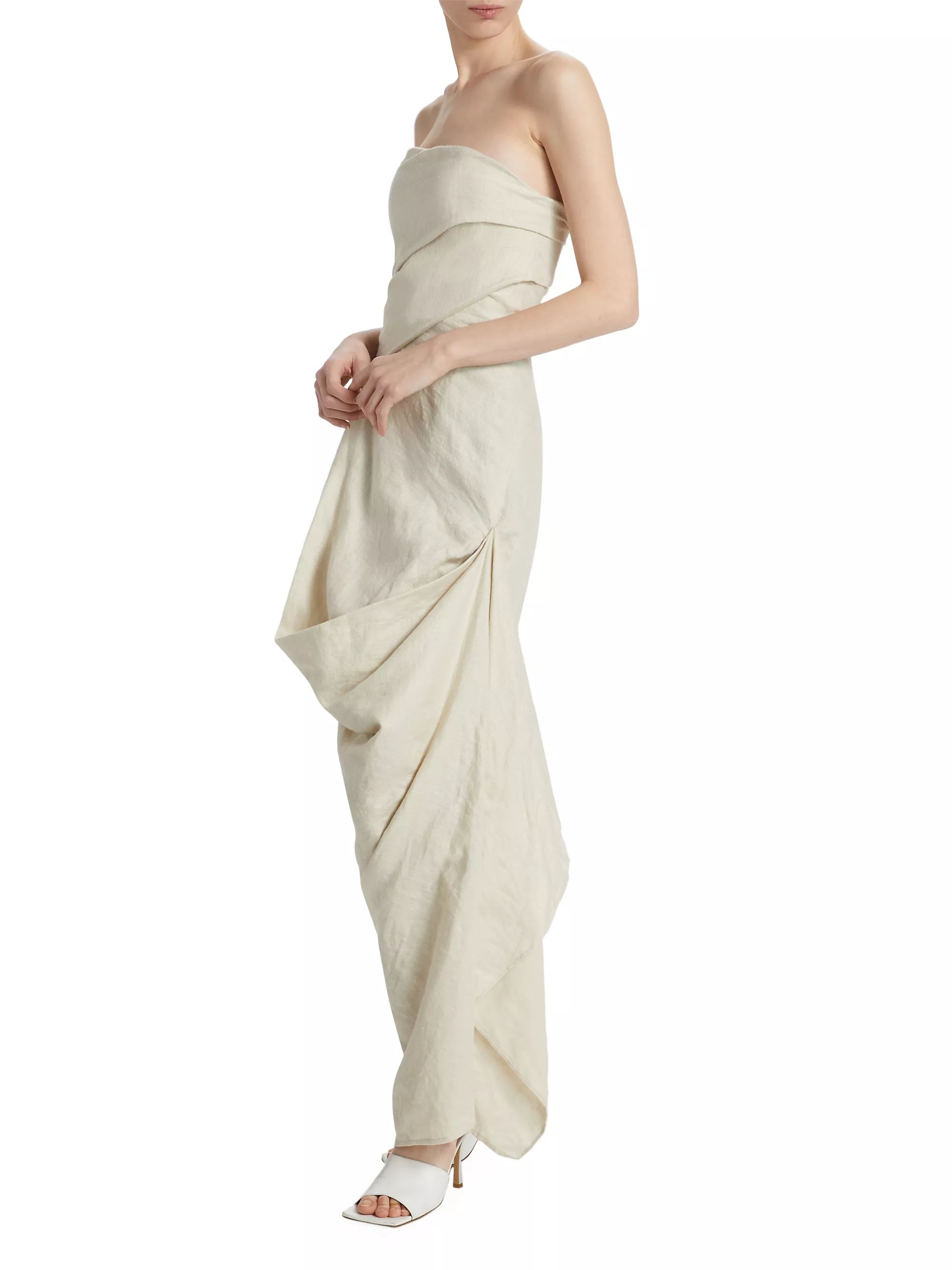 Caravaggio Linen Strapless Dress | Saks Fifth Avenue