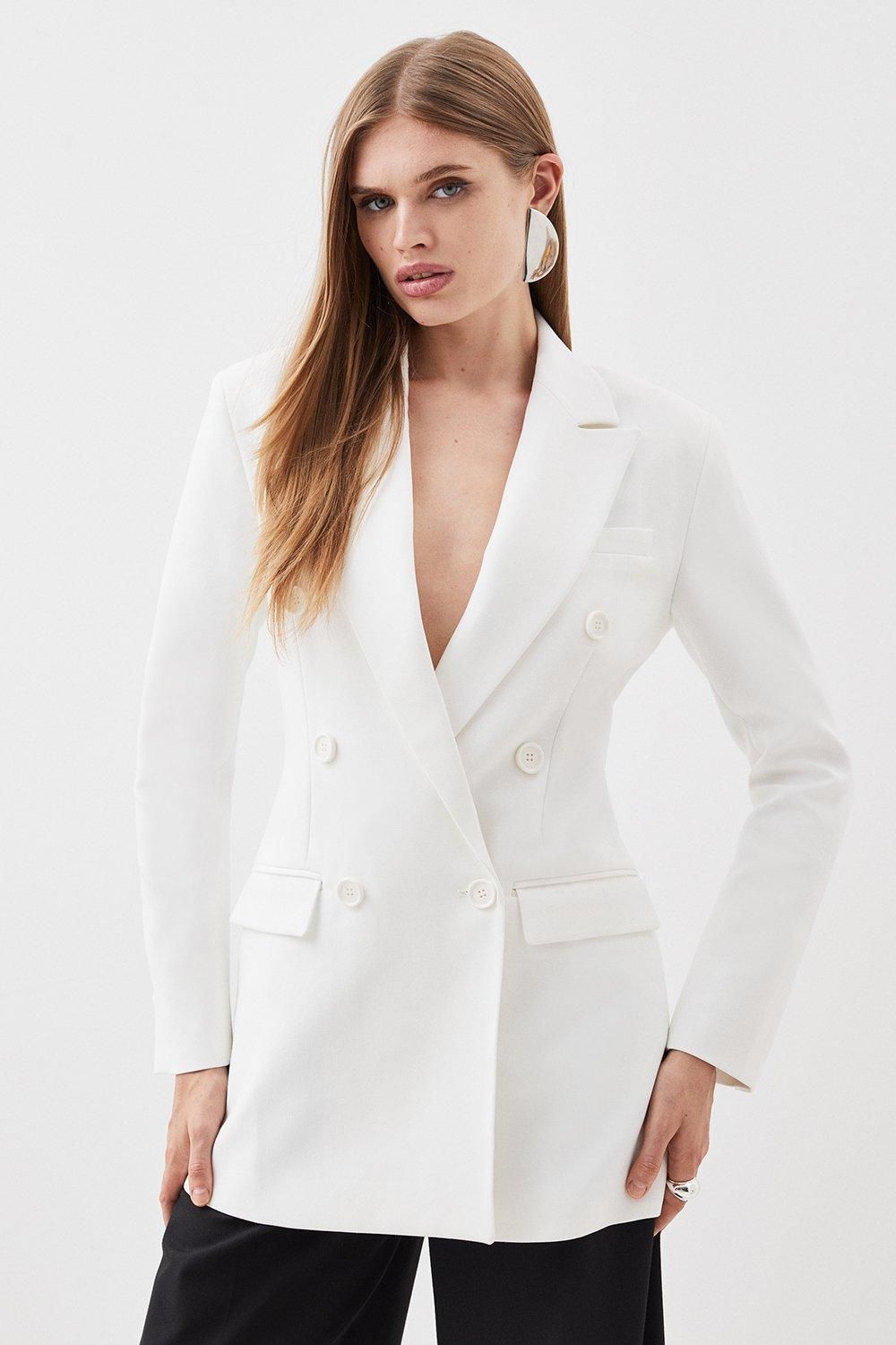 Clean Tailored Double Breasted Blazer Jacket | Karen Millen US