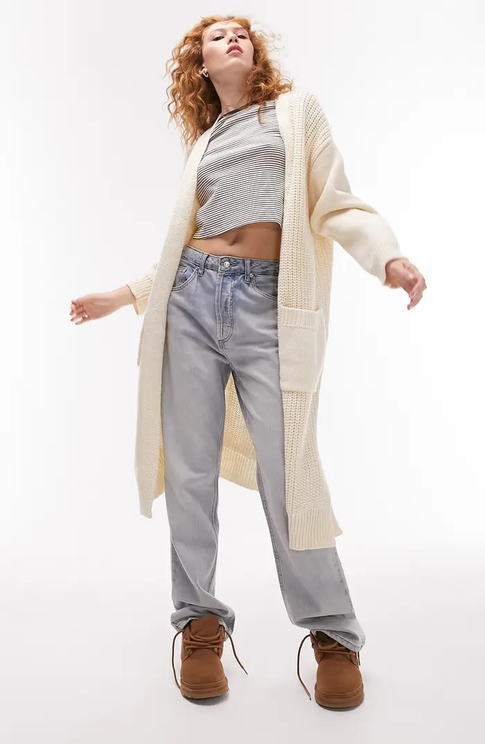 Mixed Stitch Longline Cardigan | Nordstrom