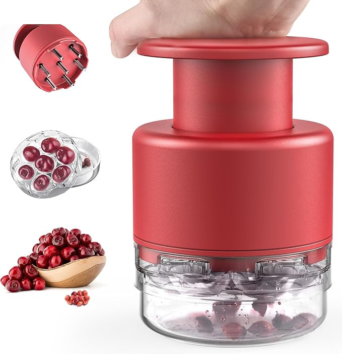 Cherry Pitter - Makmzoon Multi Cherries Corer Stainless Steel Pitter Tool Making Cherry Jam - 7 C... | Amazon (US)