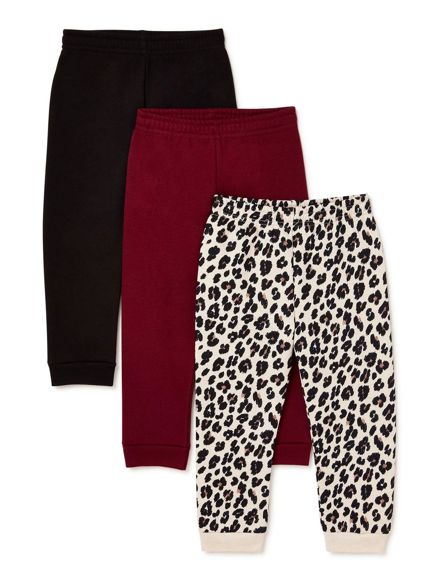 Garanimals Baby and Toddler Girls' Fleece Sweatpants, 3-Pack, Sizes 12M-5T | Walmart (US)