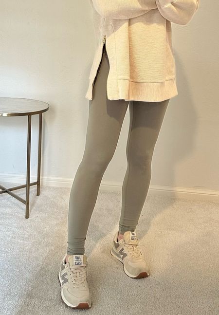 Leggings 
Varley
Pullover with side zip
New Balance sneakers

#LTKShoeCrush #LTKFitness #LTKFindsUnder100