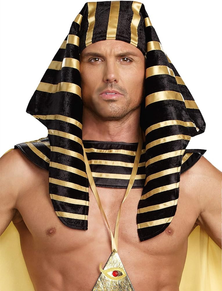 Dreamgirl Adult Pharaoh Headpiece, Egyptian Halloween Costume Accessory for Men | Amazon (US)