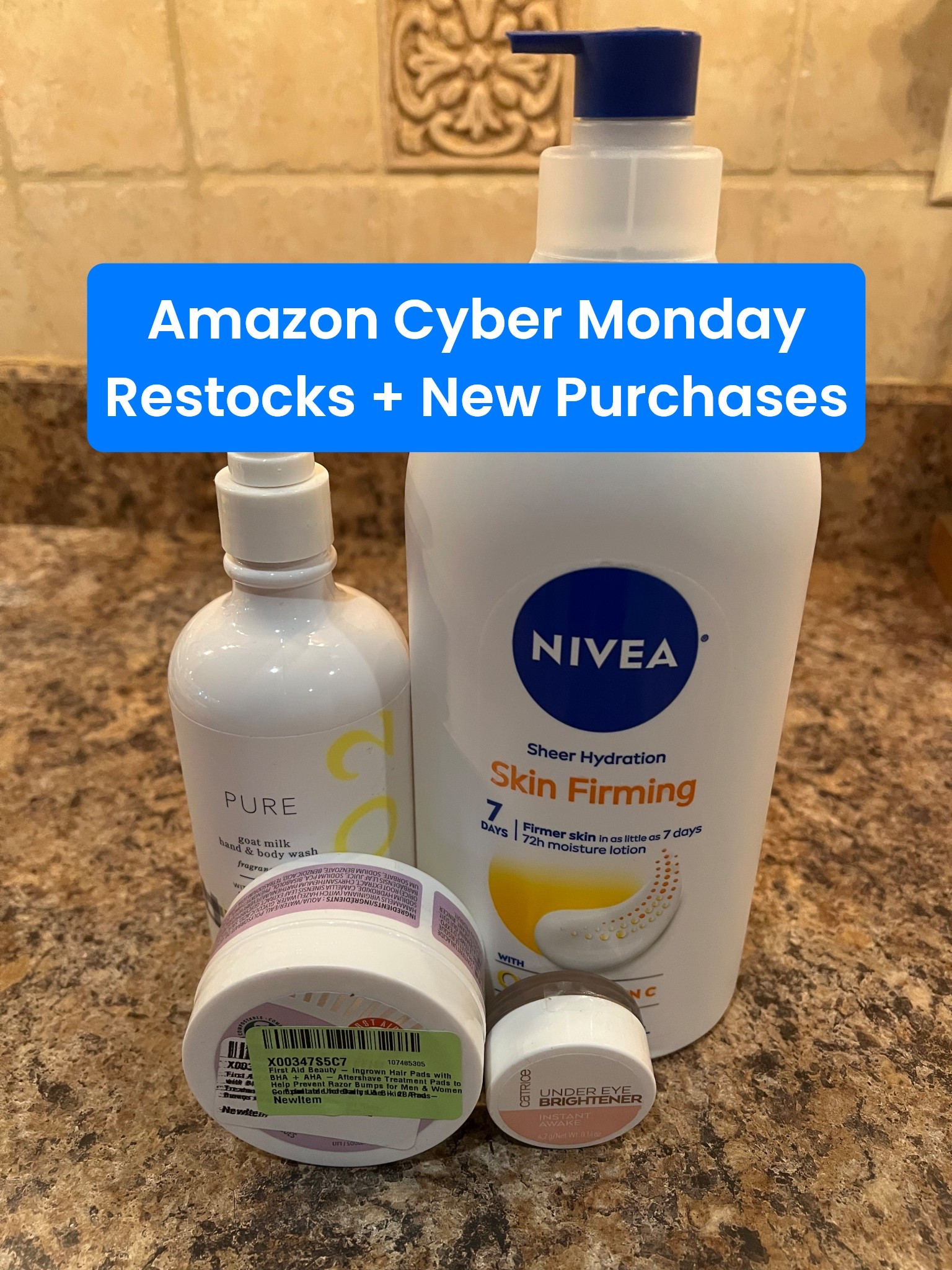 Amazon Cyber Monday Restocks + New Purchases - #handsoap #bodylotion #firminglotion #exfoliatingpads #undereyebrightener #concealer #cybermonday #nivea #beauty #skincare #makeup #beekman1805 #firstaidbeauty #catrice 

#LTKFindsUnder100 #LTKBeauty #LTKCyberWeek