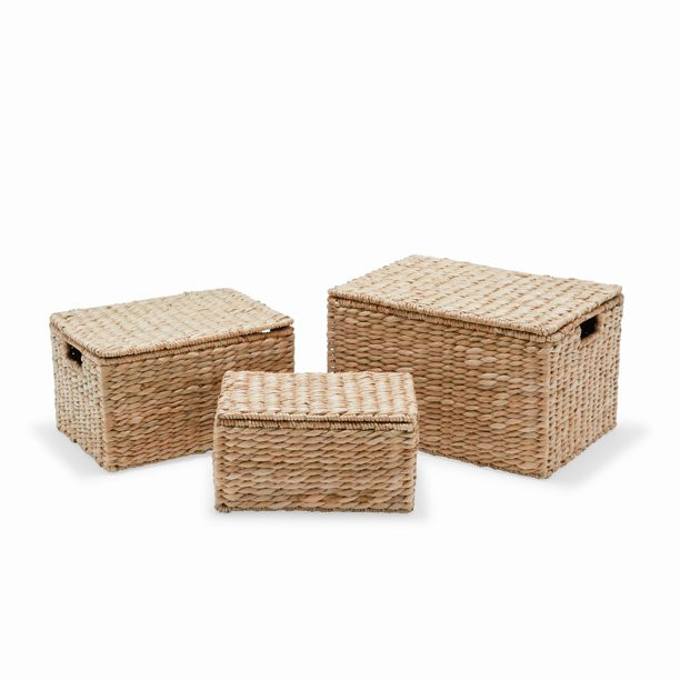MoDRN Naturals Woven Storage Boxes, Set of 3 - Walmart.com | Walmart (US)