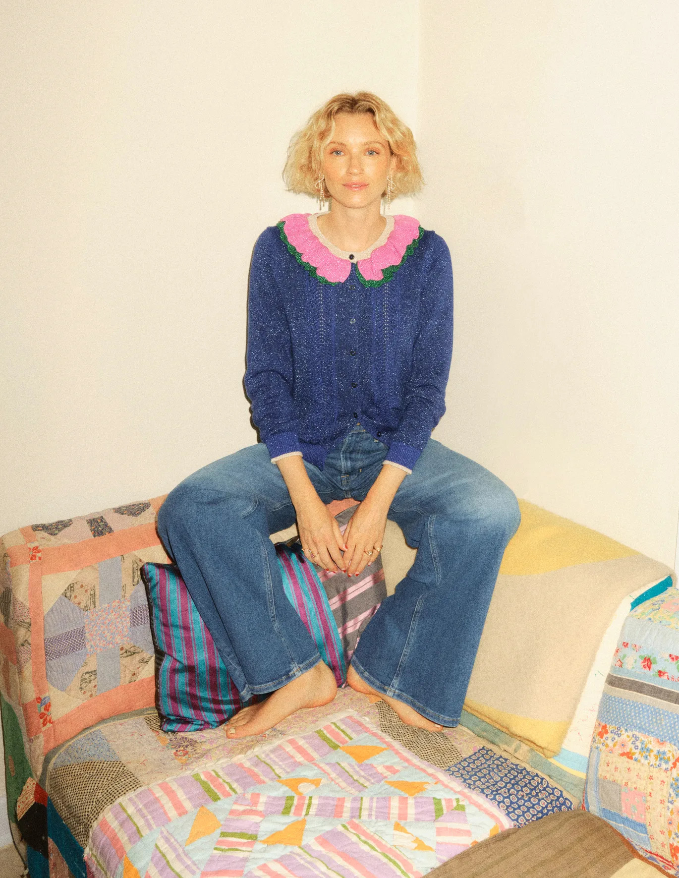 Sparkly Collared Cardigan | Boden UK