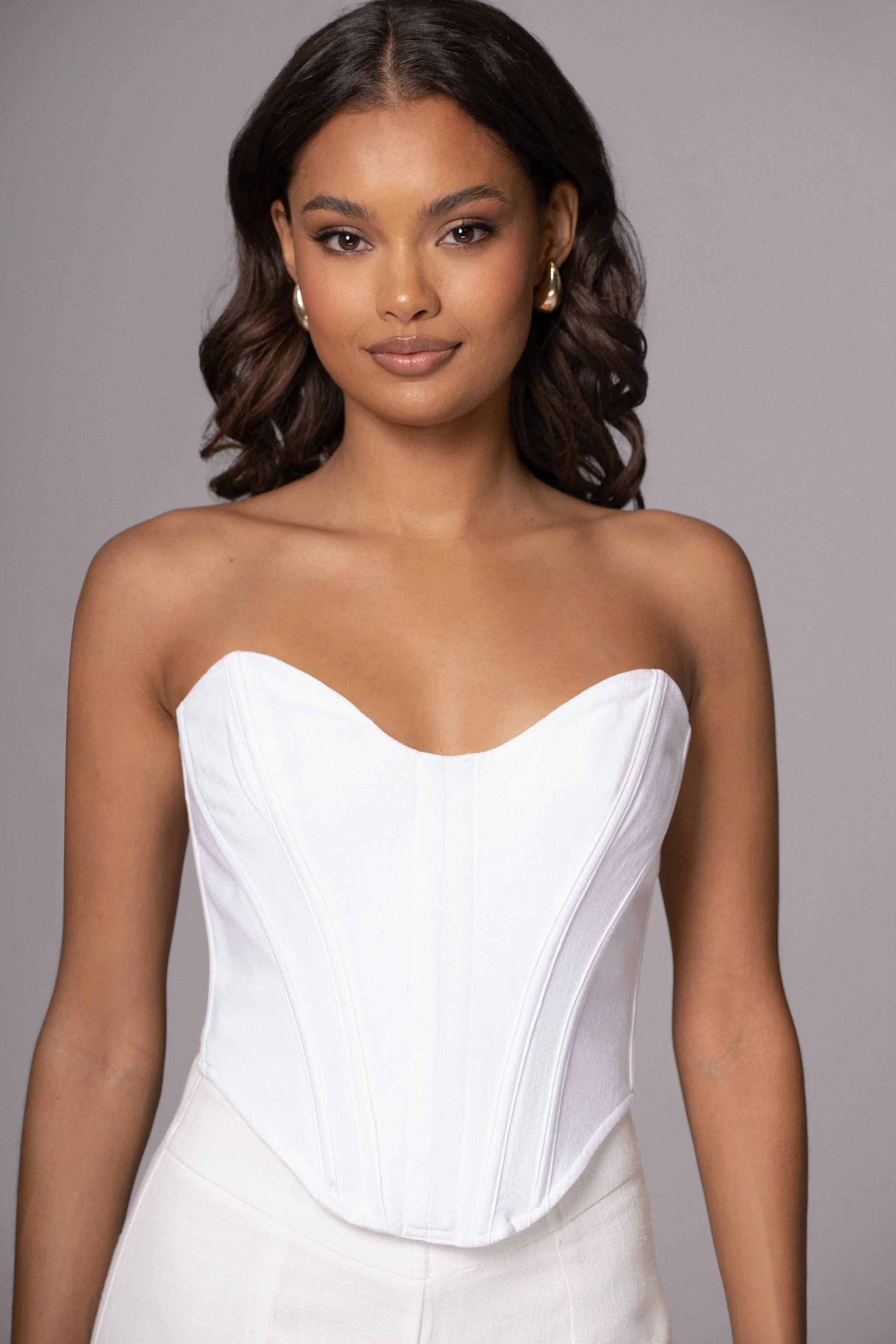 Ivory Beyond The Sea Linen Corset | JLUXLABEL