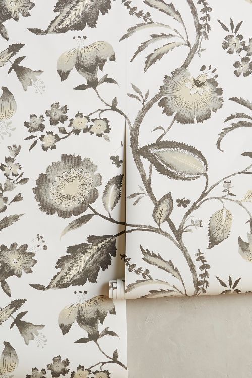 Jacobean Floral Wallpaper | Anthropologie (US)