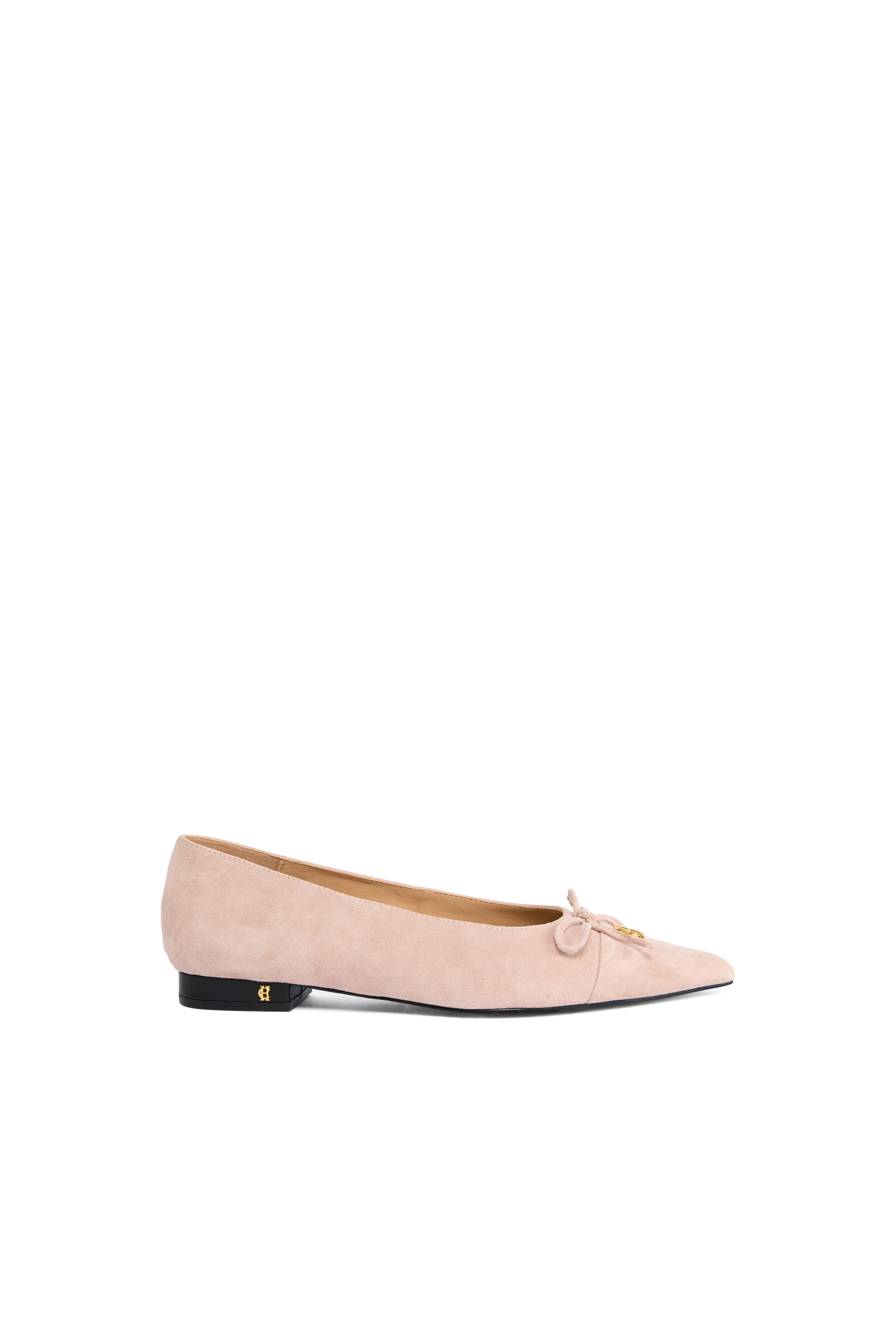 Pointed Ballet Shoe (Blush Suede) | Holland Cooper