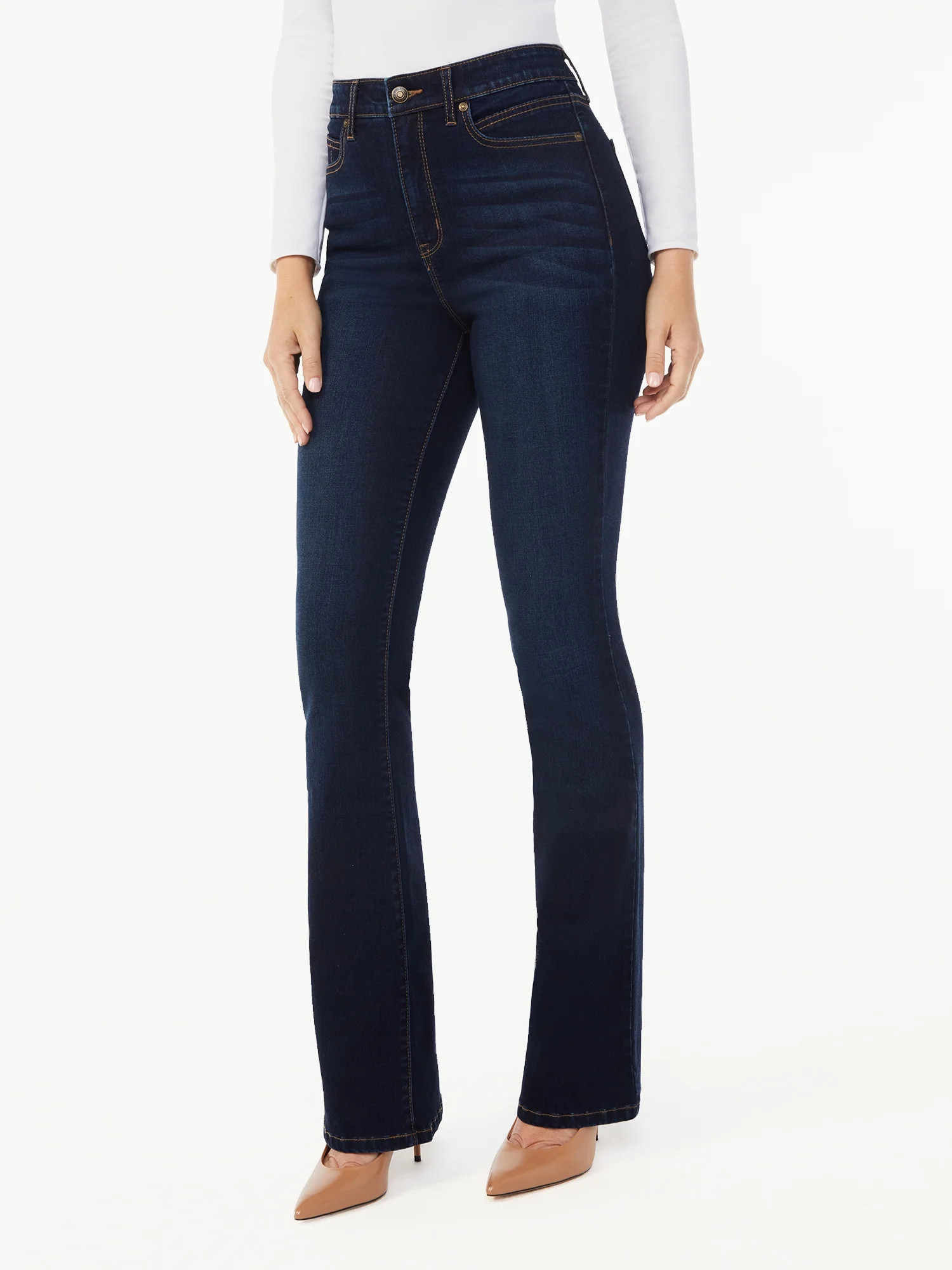 Sofia Jeans Women's Amaya Curvy Super High Rise Bootcut Jeans | Walmart (US)