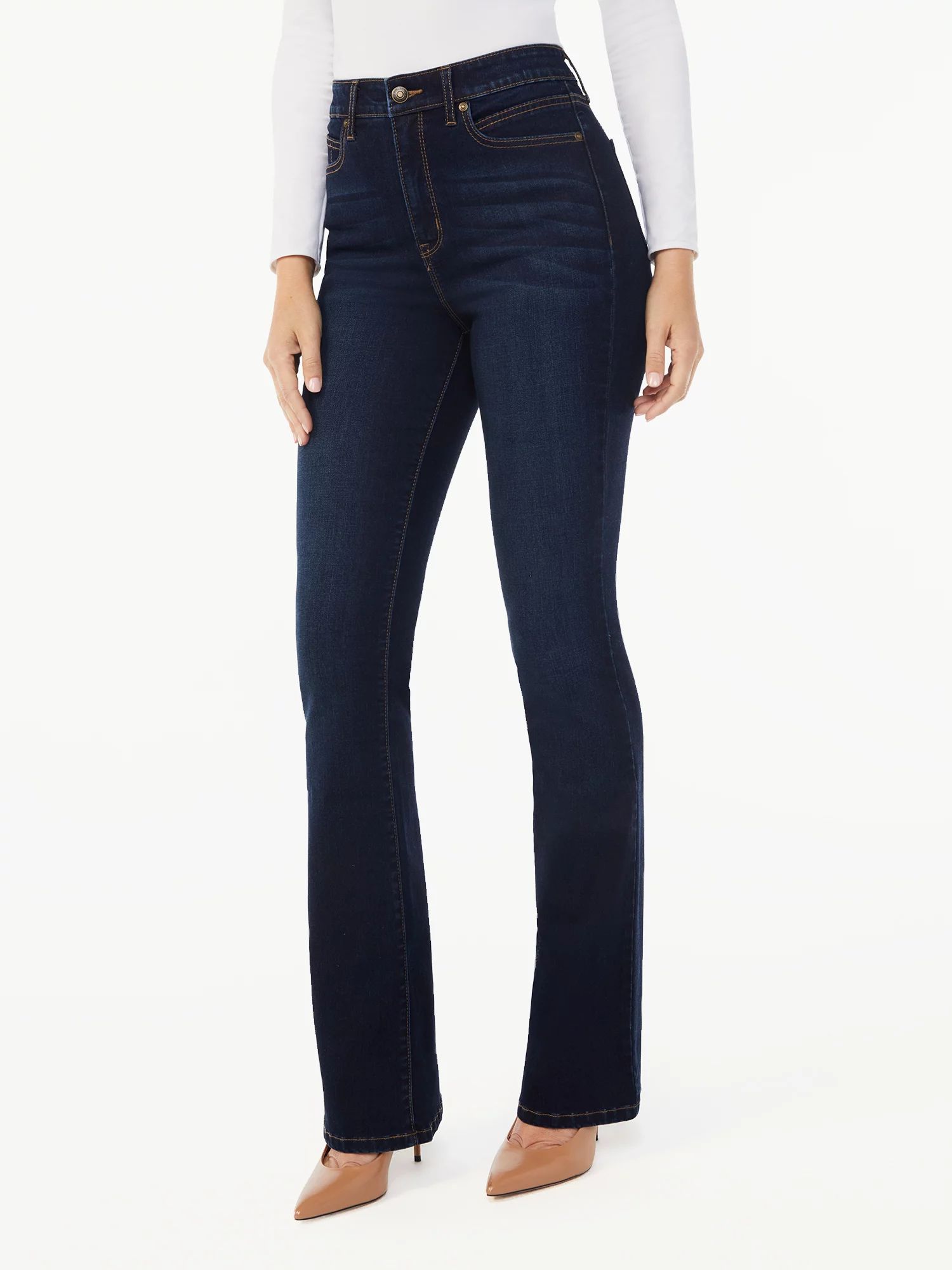 Sofia Jeans by Sofia Vergara Women's Amaya Super High Rise Curvy Boot Jeans - Walmart.com | Walmart (US)