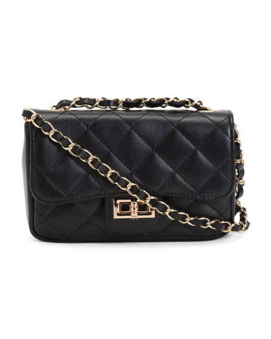 Leather Quilted Crossbody | TJ Maxx