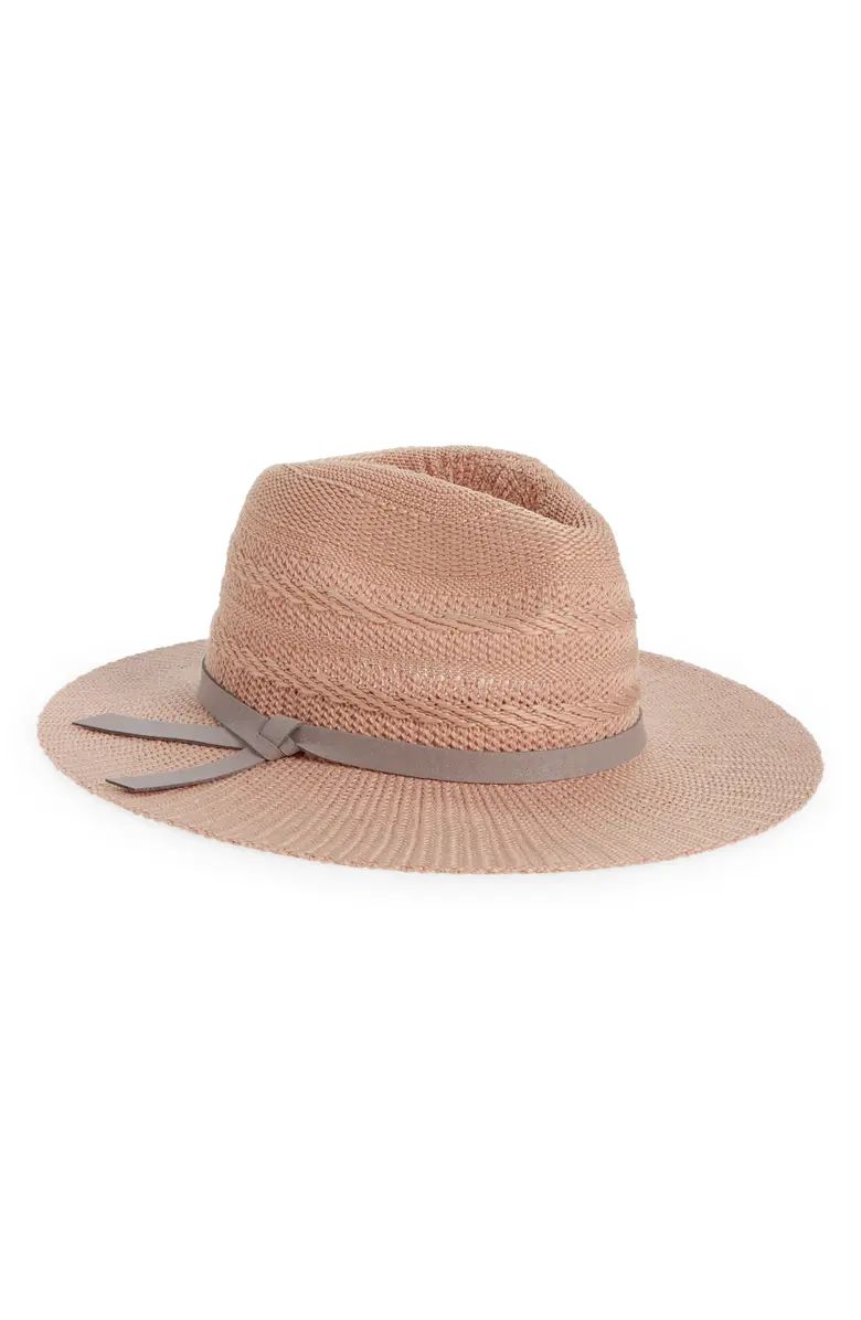 Mixed Stitch Packable Panama Hat | Nordstrom