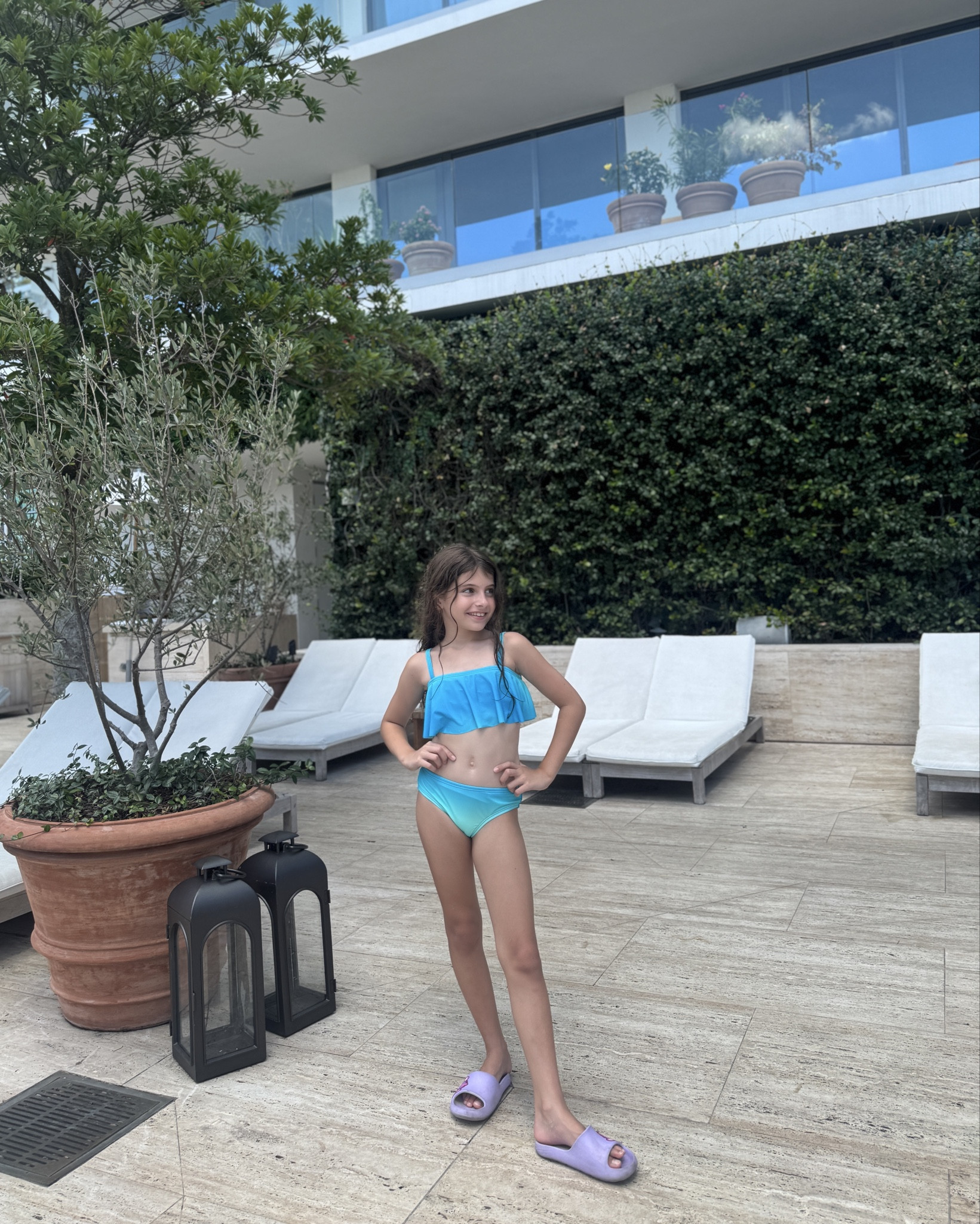 Kids girls  blue two piece bikini set 🦋

#LTKSwim #LTKFamily #LTKKids